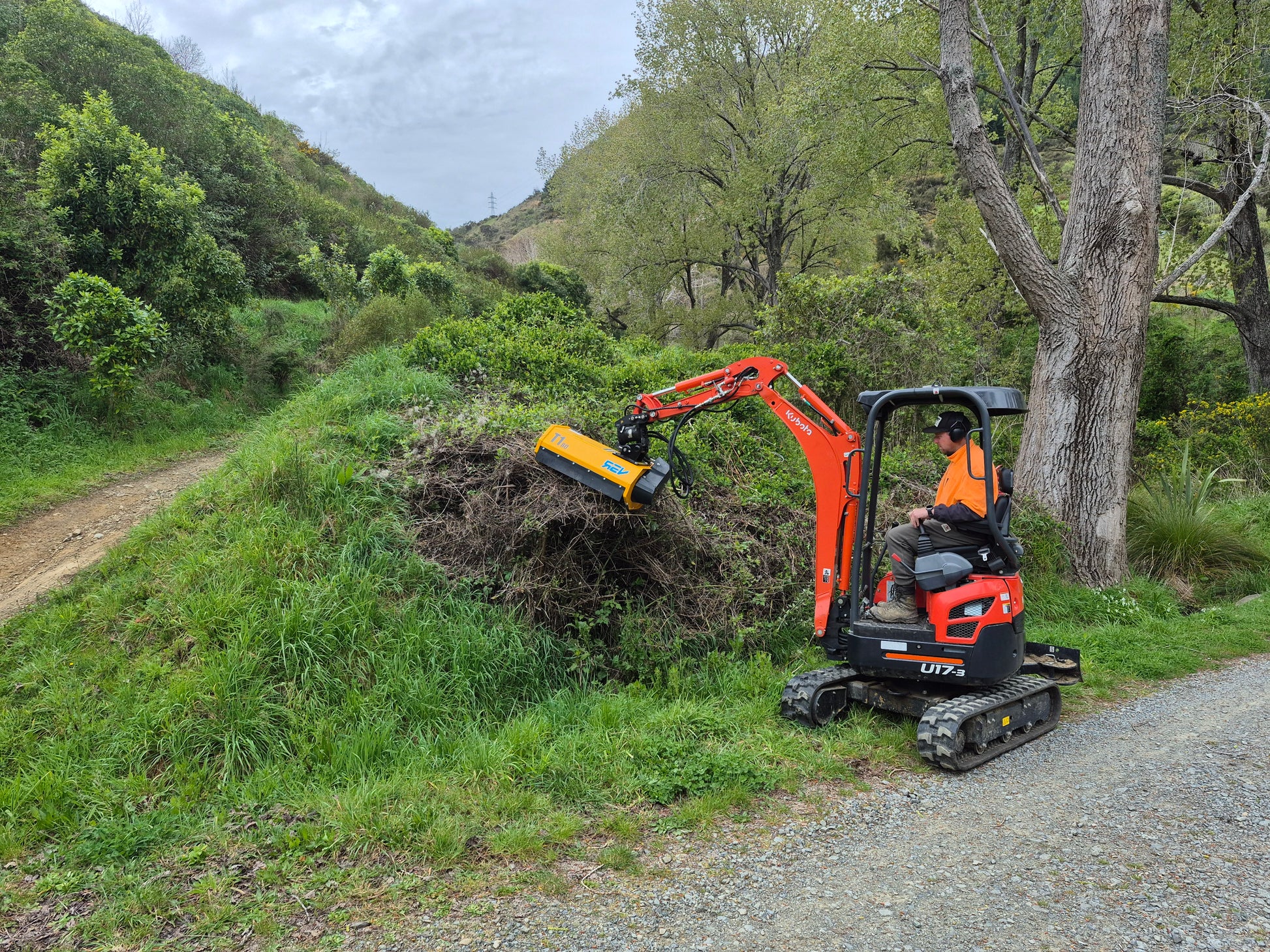 FEMAC T1 REV Reversible Flail Mulchers for Mini Excavators