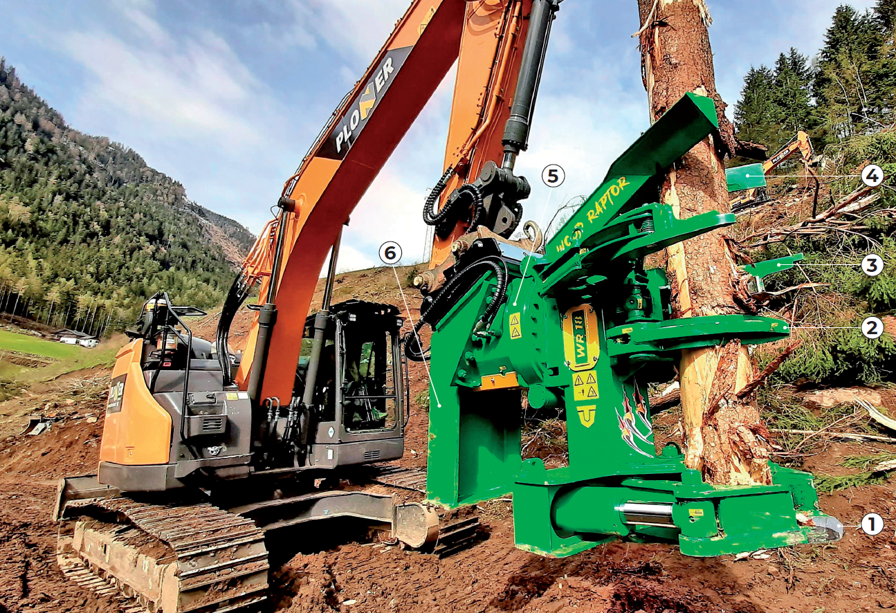 TreviBenne Wood Raptor Tree Shears - 400-550mm - 12-30T excavators